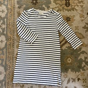 Madewell Navy and white above the knee mini dress